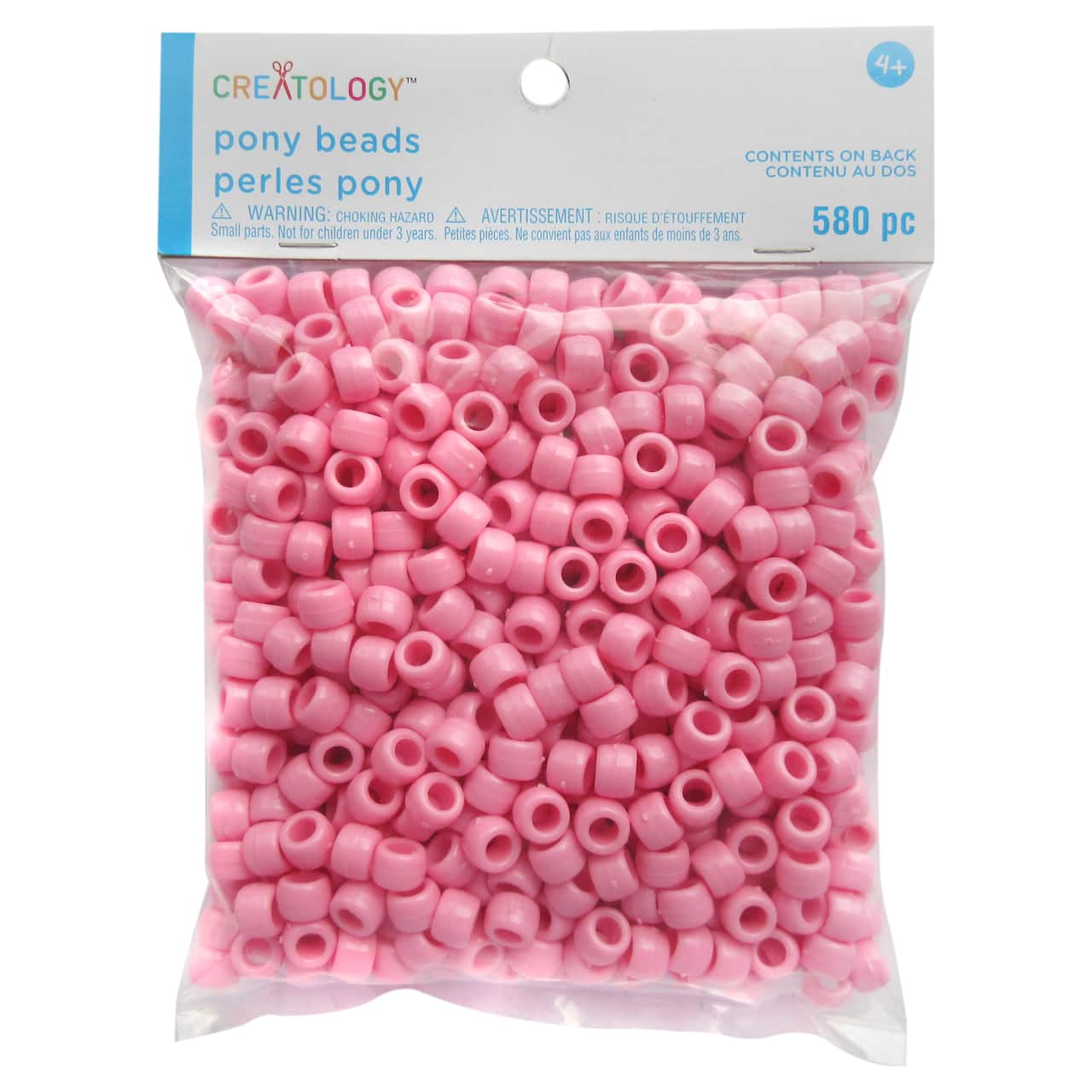 12 Packs: 580 ct. (6,960 total) Opaque Pony Beads By Creatology™, 6mm x 9mm